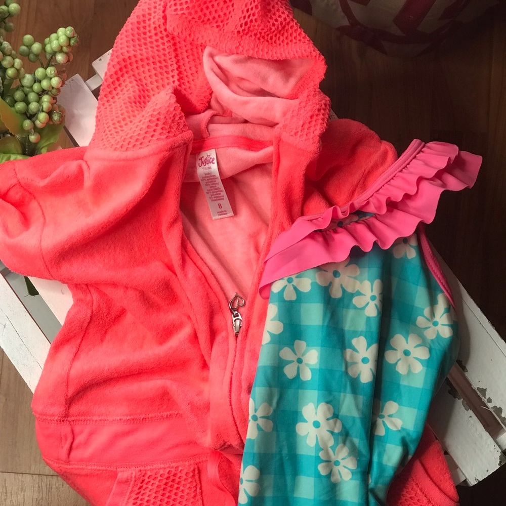 French Terry Neon Swimsuit Coverup